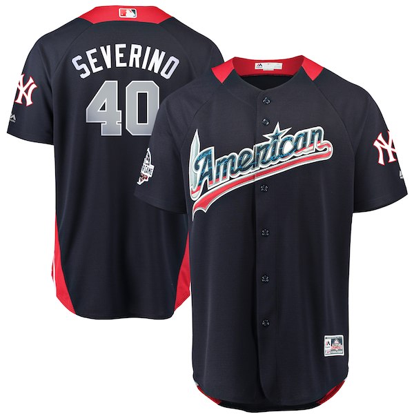 American League #40 Luis Severino Navy 2018 MLB All-Star Game Home Run Derby Jersey